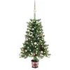 Image de vidaXL Arbre de Noël artificiel pré-éclairé et boules 90 cm vert