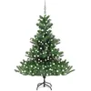 Image de vidaXL Sapin de Noël artificiel Nordmann avec LED et boules Vert 210cm3077733