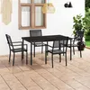 Image de vidaXL Mobilier de salle à manger d'extérieur 5 pcs Acier