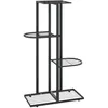 Image de vidaXL Vidaxl Support Pour Plantes 4 Niveaux 43x22x76 Cm Noir Métal