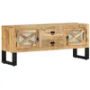 Image de vidaXL Meuble TV 110x30x45 cm Bois de manguier brut328276