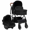 Image de vidaXL Poussette pour bébé 3-en-1 Anthracite et noir Acier10330