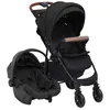 Image de Vidaxl Poussette Pour BÃ©bÃ© 3-En-1 Anthracite Acier