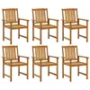 Image de vidaXL Chaises de jardin lot de 6 Bois d'acacia massif3078149