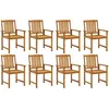 Image de vidaXL Vidaxl Chaises De Jardin 8 Pcs Bois D'acacia Solide