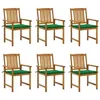 Image de vidaXL Chaises de jardin avec coussins lot de 6 Bois d'acacia massif3078156