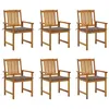 Image de vidaXL Chaises de jardin avec coussins lot de 6 Bois d'acacia massif3078159