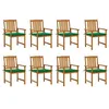 Image de vidaXL Chaises de jardin avec coussins lot de 8 Bois d'acacia solide3078171