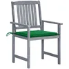 Image de Vidaxl Chaises De Jardin Et Coussins Lot De 8 Bois Acacia Solide Gris