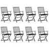 Image de vidaXL Chaises pliables d'extérieur lot de 8 et coussins Bois d'acacia3078284