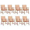 Image de vidaXL Chaises à manger d'extérieur lot de 8 Bois d'acacia massif