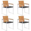 Image de vidaXL Chaises de jardin lot de 4 avec coussins Bois d'acacia massif3078470