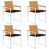 Image de vidaXL Chaises de jardin lot de 4 avec coussins Bois d'acacia massif3078477