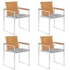 Image de vidaXL Chaises de jardin lot de 4 avec coussins Bois d'acacia massif3078484
