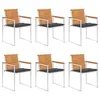Image de vidaXL Chaises de jardin lot de 6 avec coussins Bois d'acacia solide3078497
