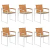 Image de Vidaxl Chaises De Jardin 6 Pcs Avec Coussins Bois D'acacia Solide