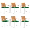 Image de vidaXL Chaises de jardin lot de 6 avec coussins Bois d'acacia solide3078502