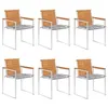 Image de vidaXL Chaises de jardin lot de 6 avec coussins Bois d'acacia solide3078511