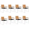 Image de vidaXL Chaises de jardin lot de 8 avec coussins Bois d'acacia solide3078531