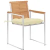 Image de vidaXL Vidaxl Chaises De Jardin Lot De 4 Avec Coussins Bois De Teck Massif
