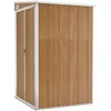 Image de vidaXL Vidaxl Remise De Jardin Murale Marron 118x100x178 Cm Acier Galvanisé