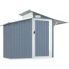 Image de vidaXL Abri De Jardin Gris 270x130x208,5 Cm Acier Galvanisé