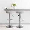 Image de vidaXL Tabourets de bar lot de 2 gris tissu332971