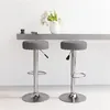 Image de vidaXL Tabourets de bar lot de 2 gris foncé tissu332972
