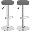 Image de vidaXL Vidaxl Tabourets De Bar 2 Pcs Gris Foncé Tissu