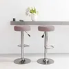 Image de vidaXL Tabourets de bar lot de 2 taupe tissu332980
