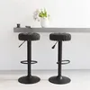 Image de vidaXL Tabourets de bar lot de 2 noir velours332992