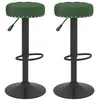 Image de vidaXL Tabourets de bar lot de 2 vert foncé velours332998