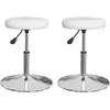 Image de vidaXL Vidaxl Chaises De Salle À Manger 2 Pcs Blanc Similicuir