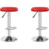 Image de vidaXL Vidaxl Tabourets De Bar 2 Pcs Rouge Similicuir