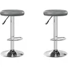 Image de vidaXL Vidaxl Tabourets De Bar 2 Pcs Gris Similicuir