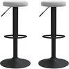Image de vidaXL Vidaxl Tabourets De Bar 2 Pcs Gris Clair Velours