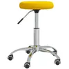 Image de vidaXL Chaise pivotante de bureau Jaune moutarde Velours