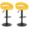 Image de vidaXL Vidaxl Tabourets De Bar Lot De 2 Jaune Moutarde Velours