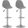 Image de vidaXL Tabourets de bar lot de 2 gris tissu333381