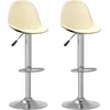 Image de vidaXL Vidaxl Tabourets De Bar 2 Pcs Crème Tissu