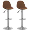 Image de vidaXL Tabourets de bar lot de 2 marron tissu333384