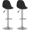 Image de vidaXL Tabourets de bar lot de 2 noir tissu333387
