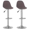 Image de vidaXL Tabourets de bar lot de 2 taupe tissu333390