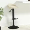 Image de vidaXL Vidaxl Tabouret De Bar Crème Velours