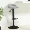 Image de vidaXL Tabouret de bar Gris clair Velours333590