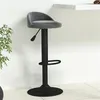 Image de vidaXL Tabouret de bar Gris foncé Velours333591