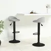 Image de vidaXL Tabourets de bar lot de 2 gris clair velours333601