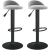 Image de vidaXL Vidaxl Tabourets De Bar 2 Pcs Gris Clair Velours