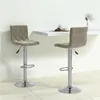 Image de vidaXL Tabourets de bar lot de 2 gris clair velours333687