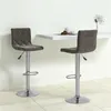 Image de vidaXL Tabourets de bar lot de 2 gris foncé velours333688